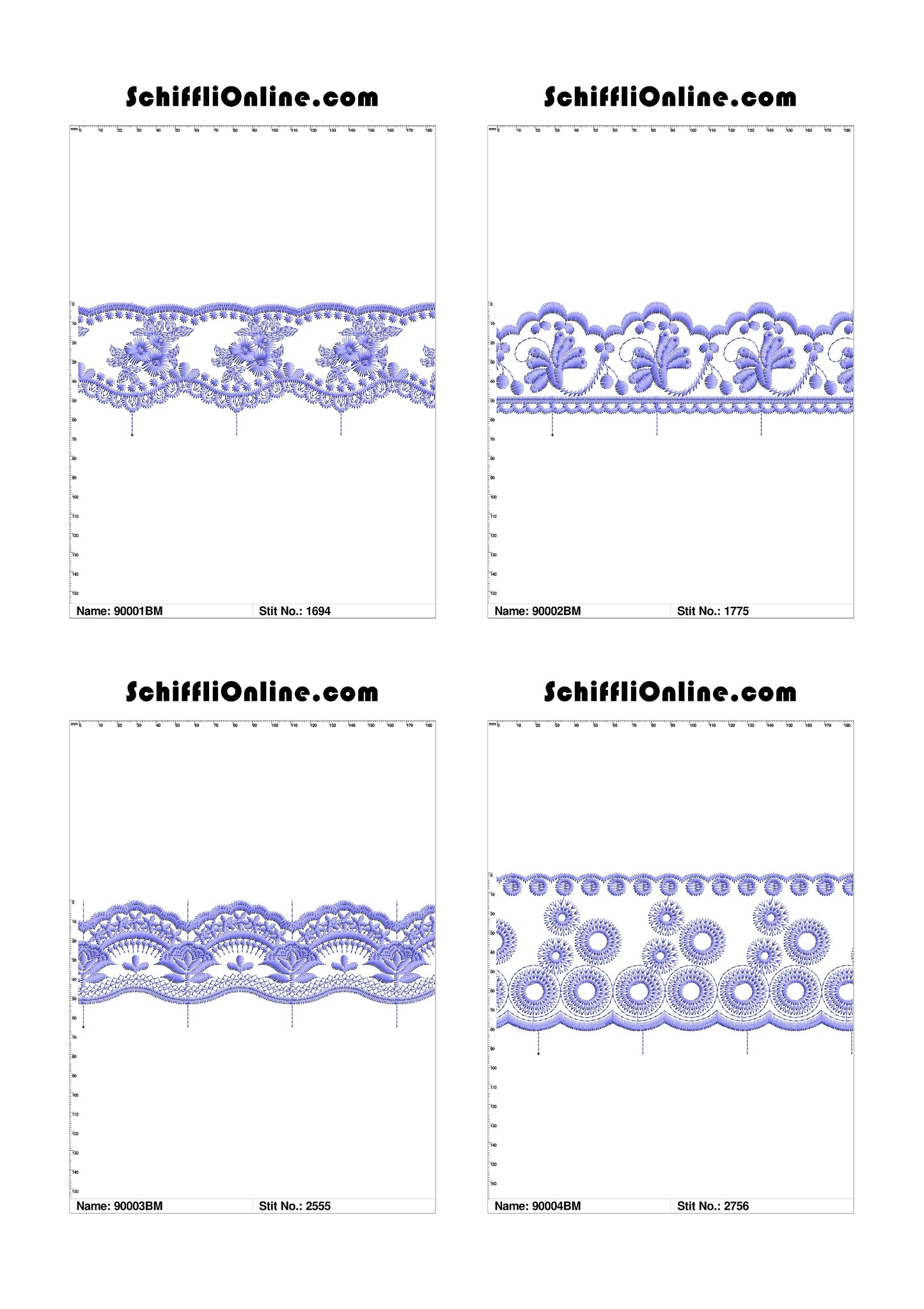 VOL 1 - BORDER MESH 8X4 - 500 DESIGNS