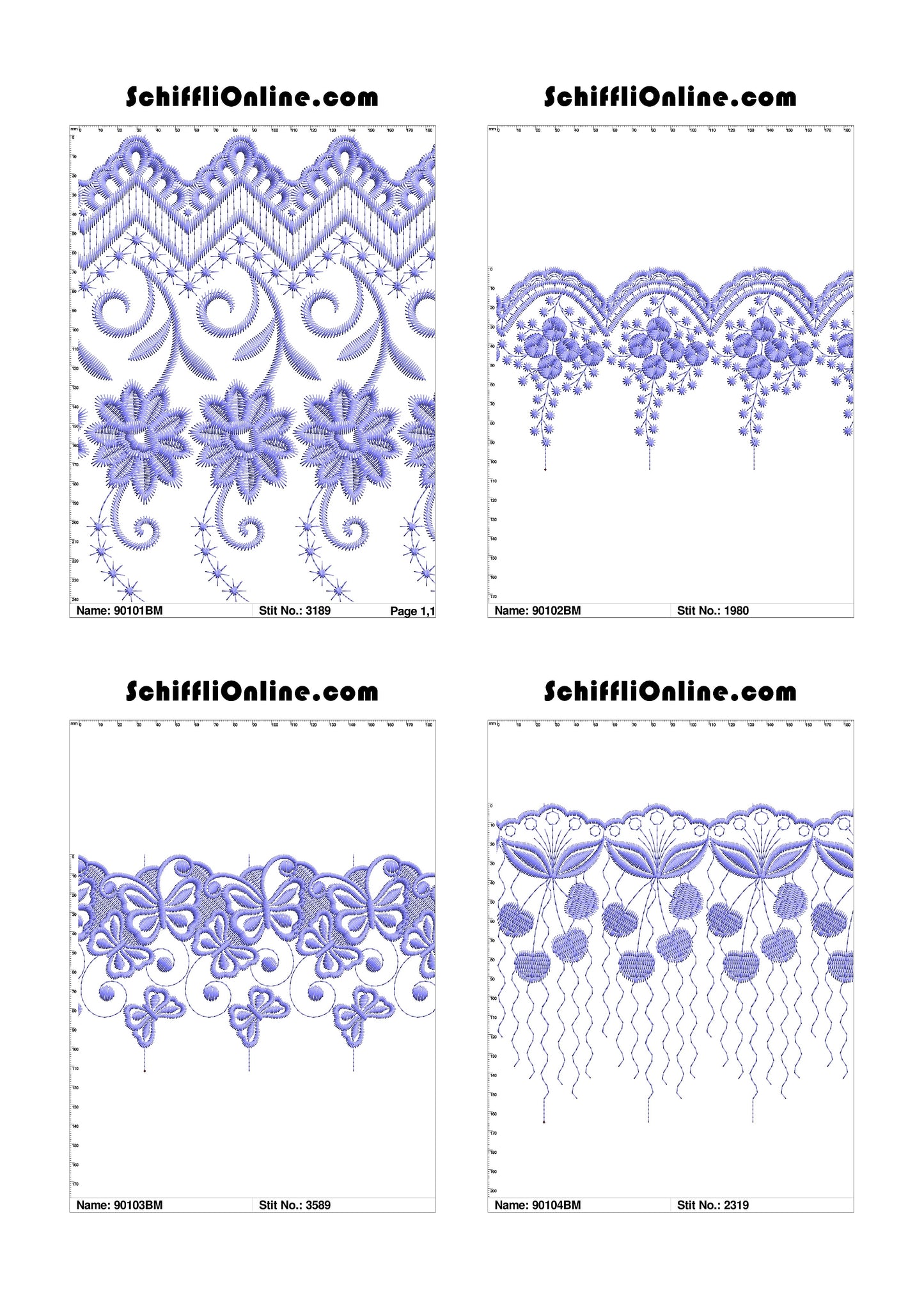 VOL 1 - BORDER MESH 8X4 - 500 DESIGNS