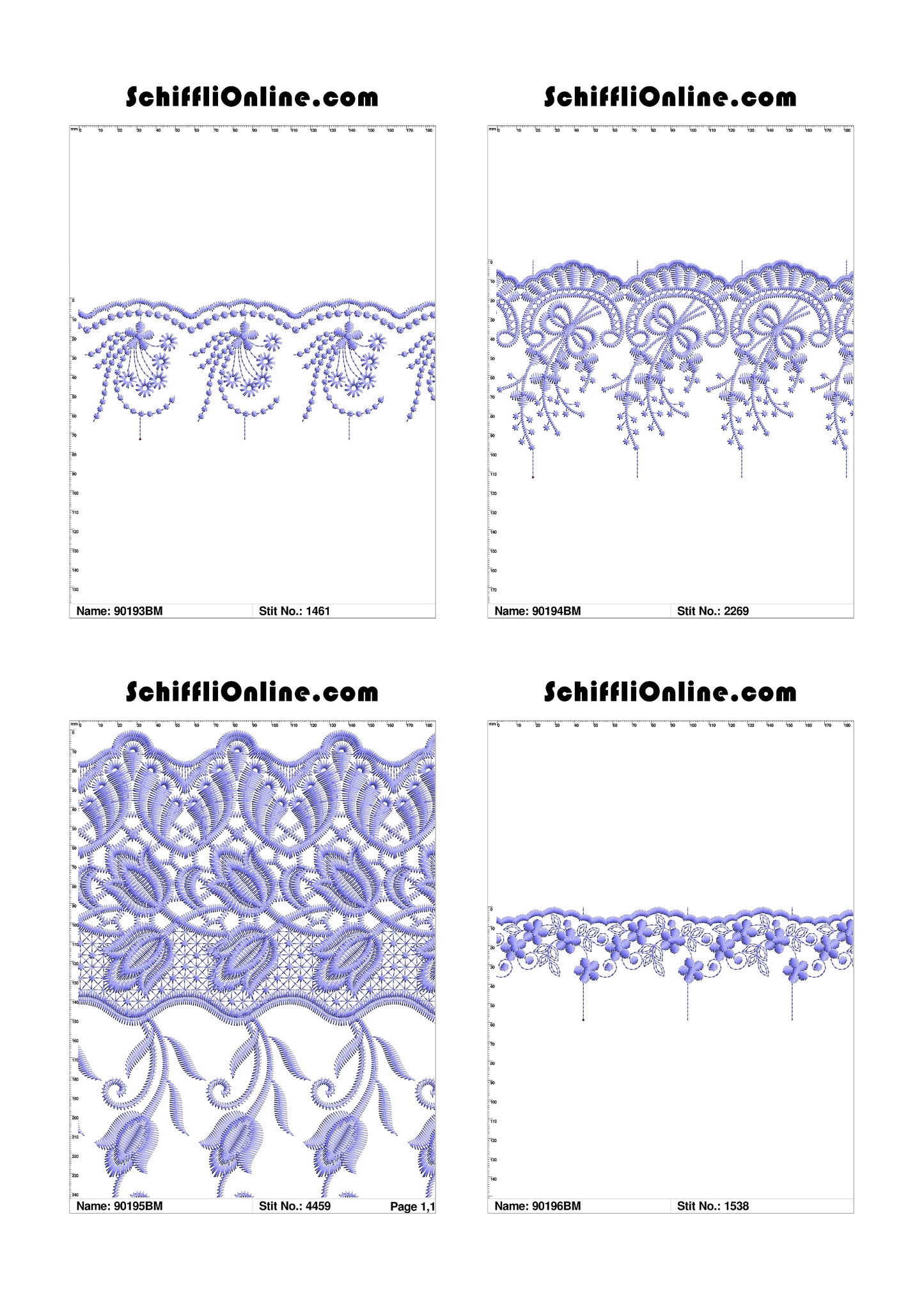 VOL 1 - BORDER MESH 8X4 - 500 DESIGNS