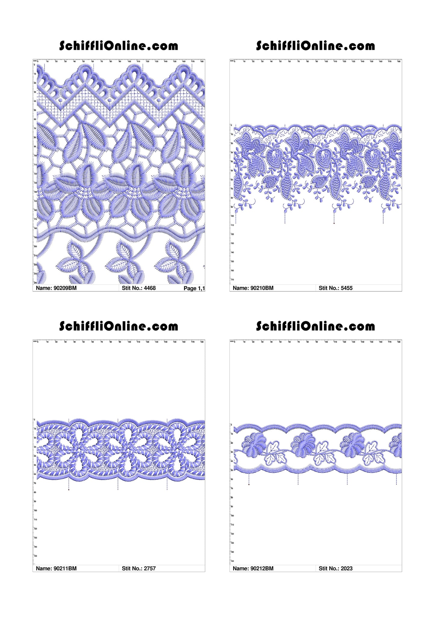 VOL 1 - BORDER MESH 8X4 - 500 DESIGNS