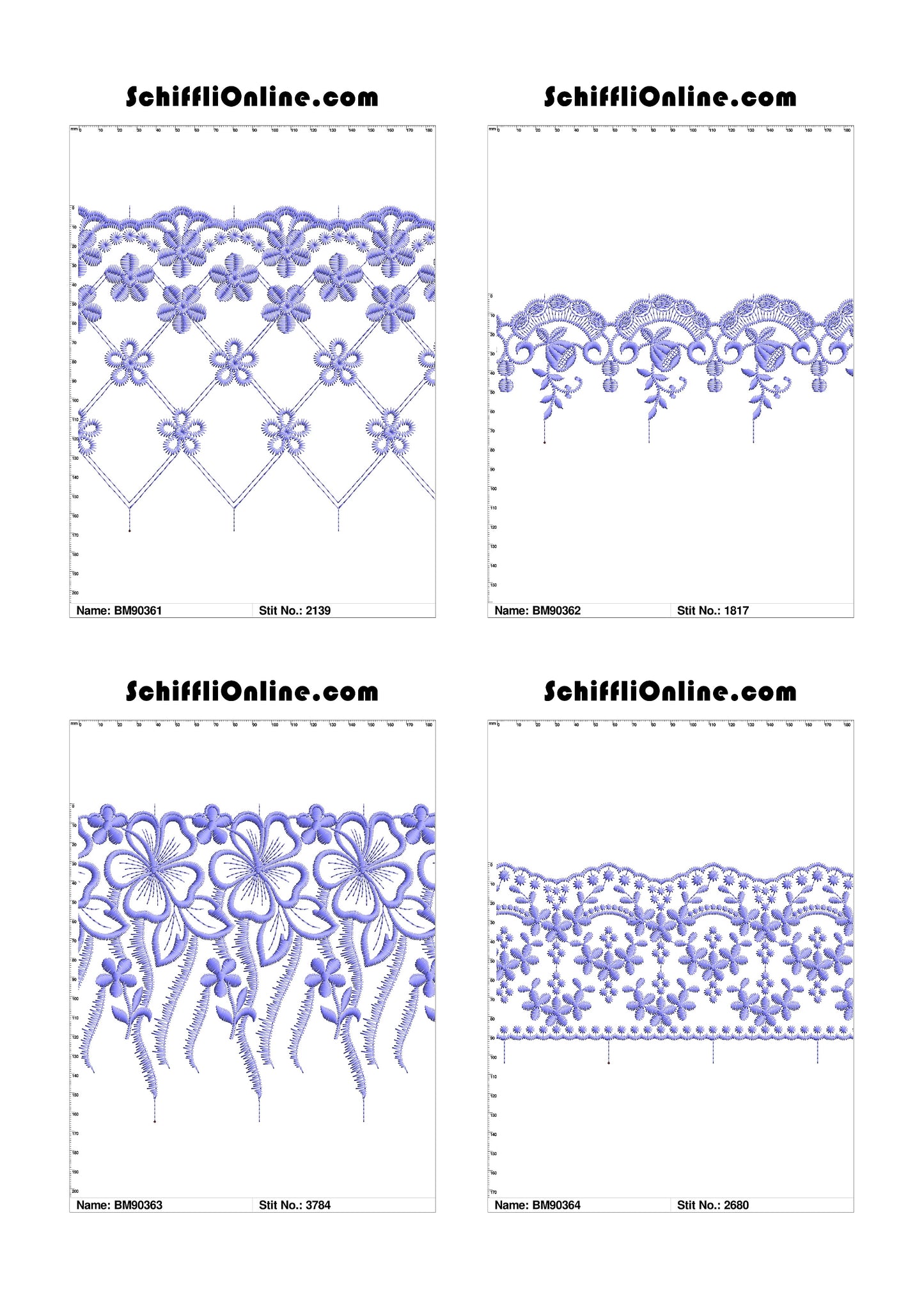 VOL 1 - BORDER MESH 8X4 - 500 DESIGNS