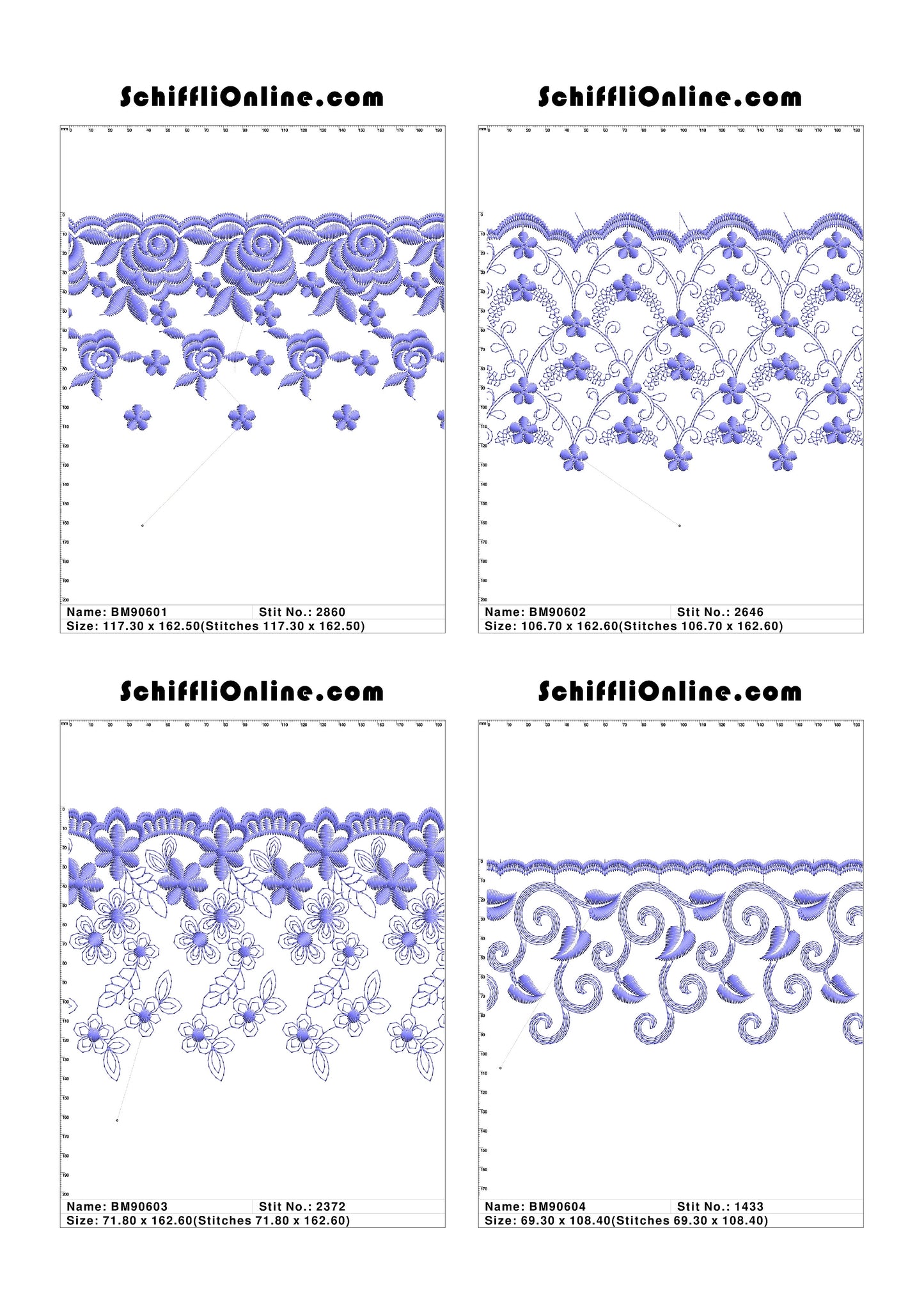 VOL 1 - BORDER MESH 8X4 - 500 DESIGNS