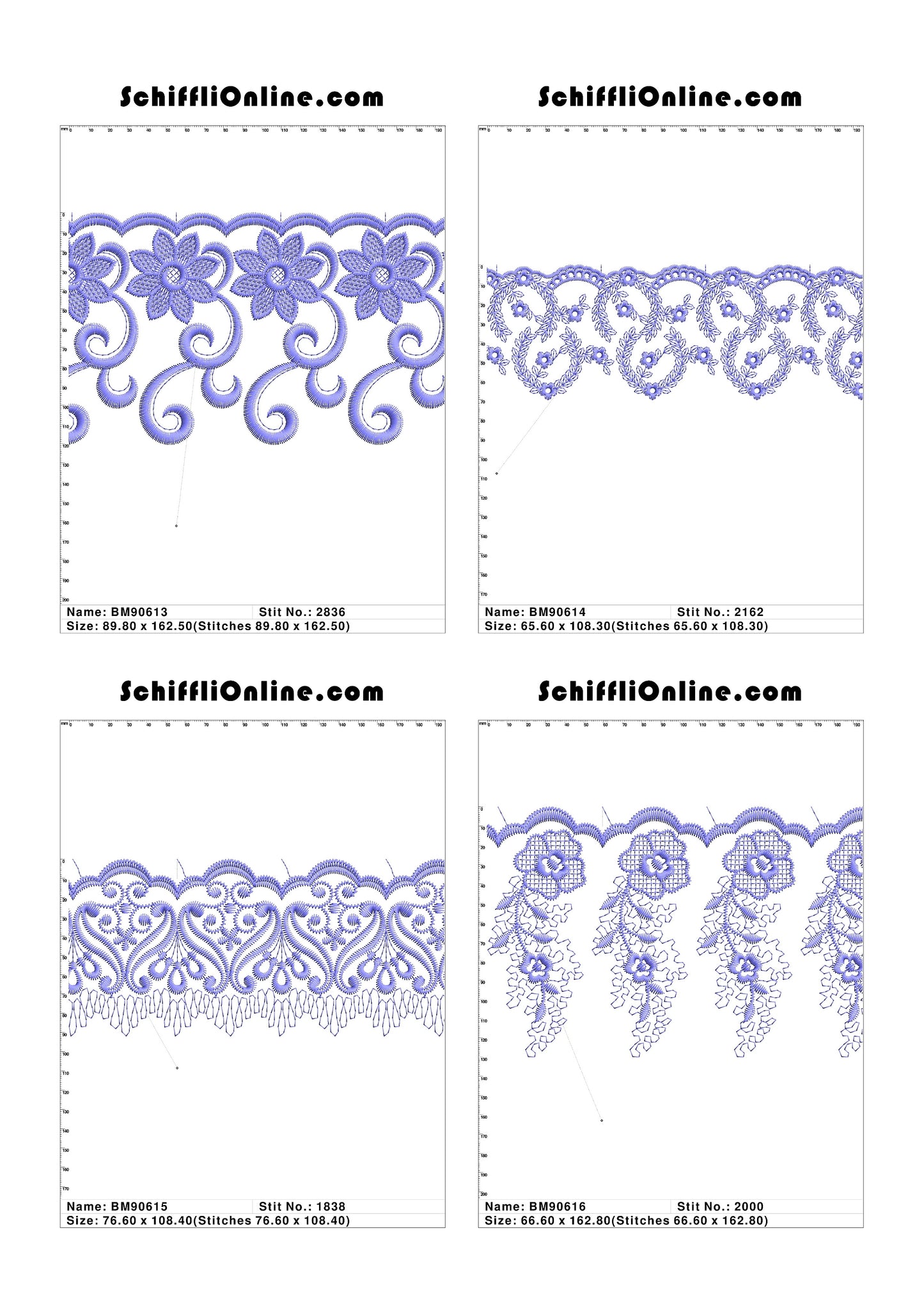 VOL 1 - BORDER MESH 8X4 - 500 DESIGNS