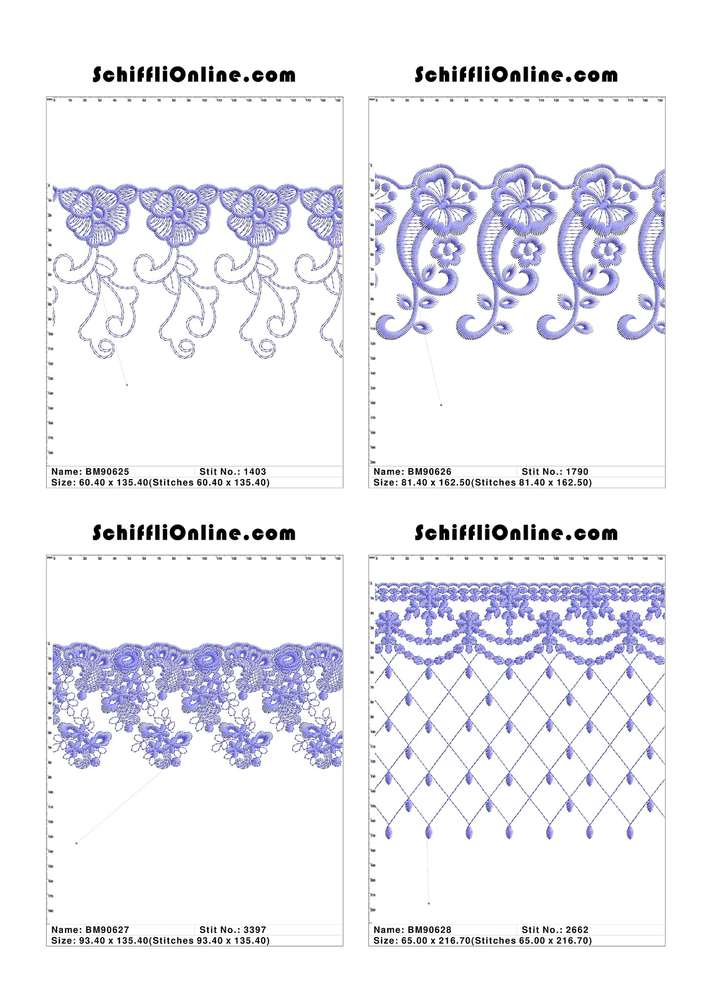 VOL 1 - BORDER MESH 8X4 - 500 DESIGNS