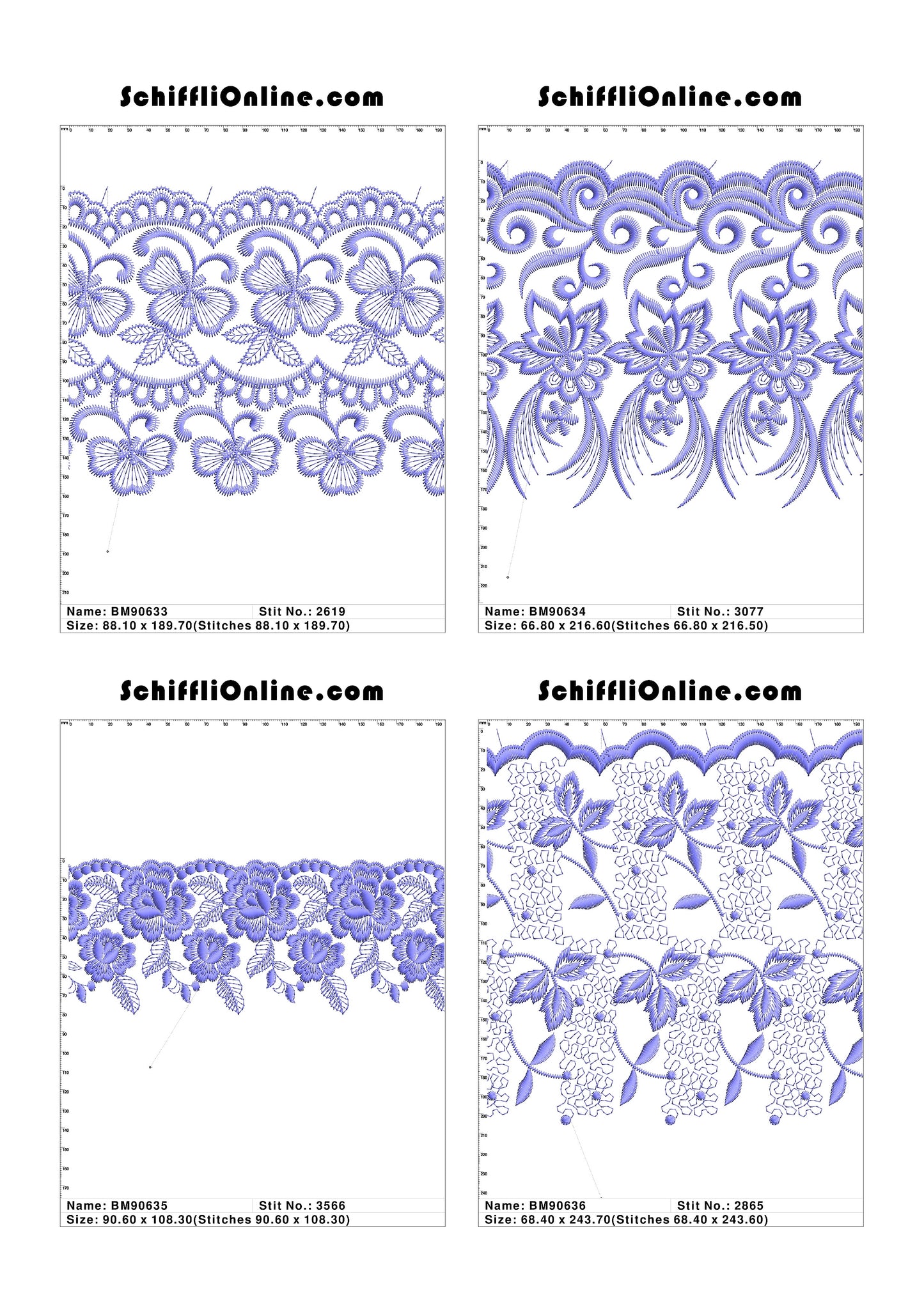 VOL 1 - BORDER MESH 8X4 - 500 DESIGNS