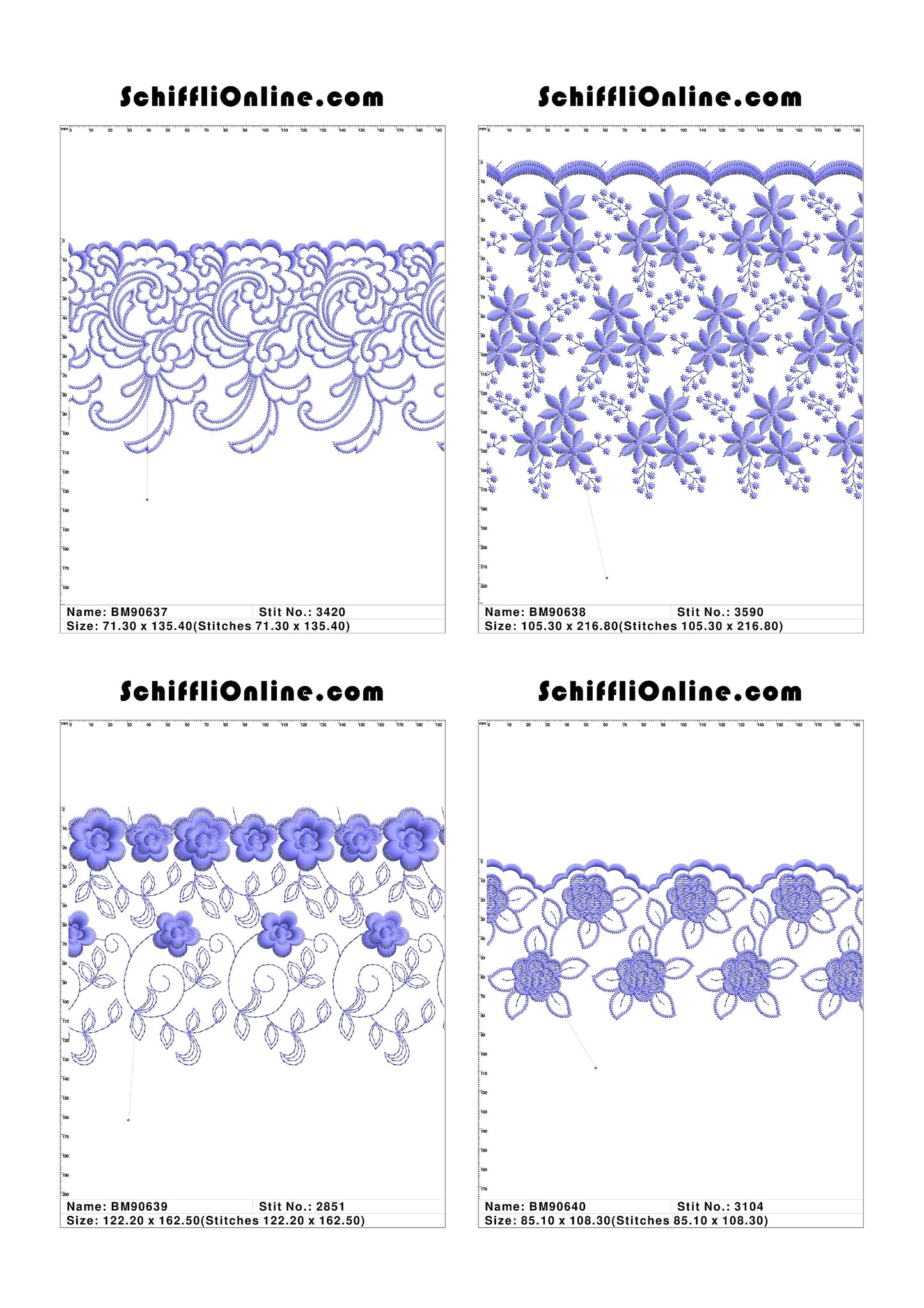 VOL 1 - BORDER MESH 8X4 - 500 DESIGNS