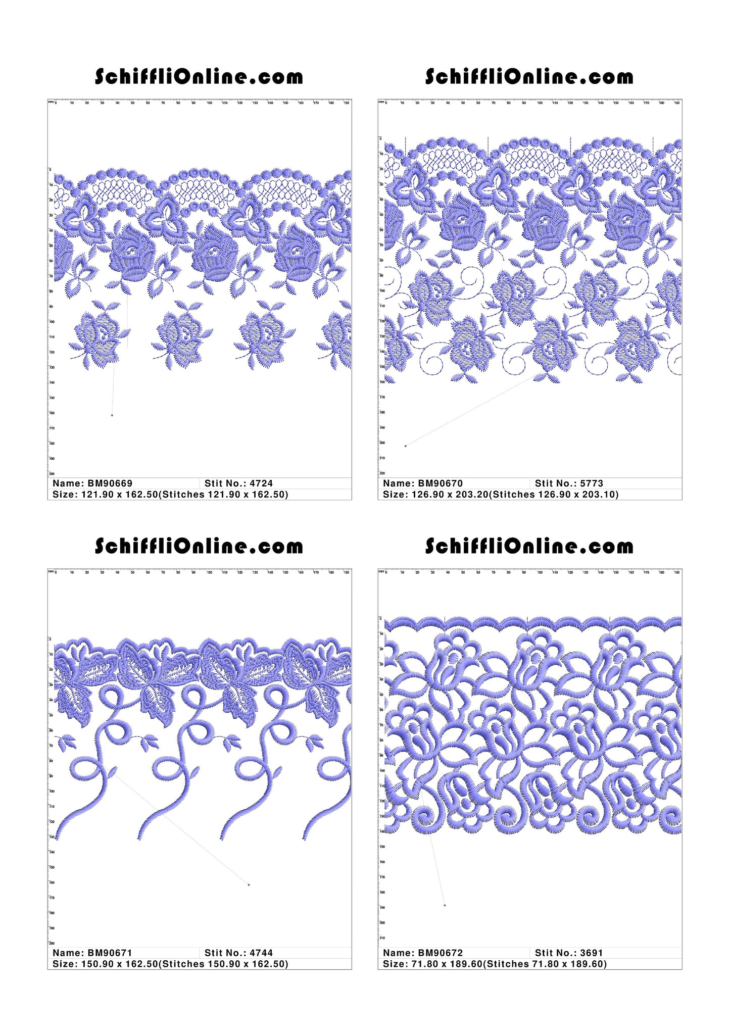 VOL 1 - BORDER MESH 8X4 - 500 DESIGNS