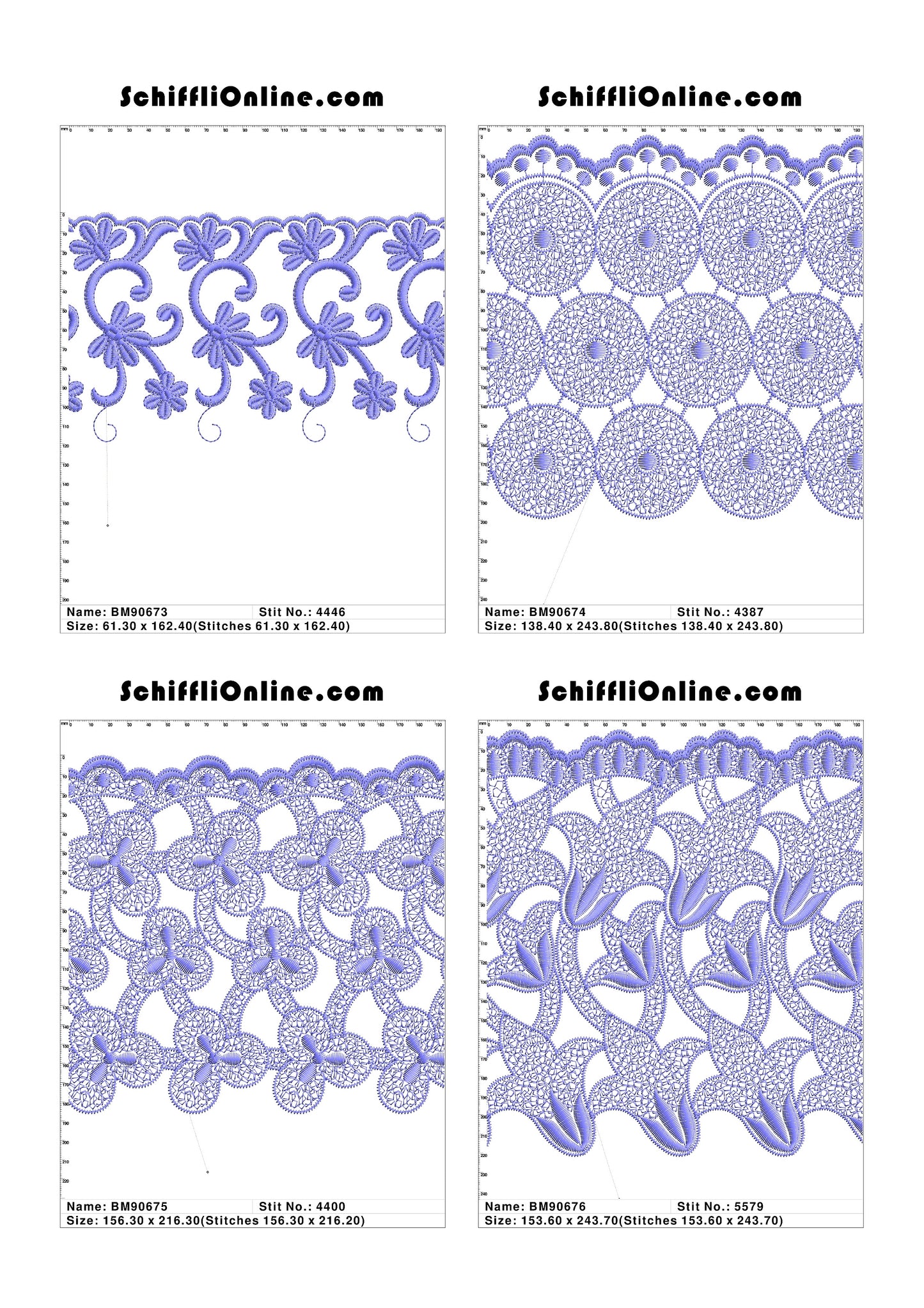 VOL 1 - BORDER MESH 8X4 - 500 DESIGNS