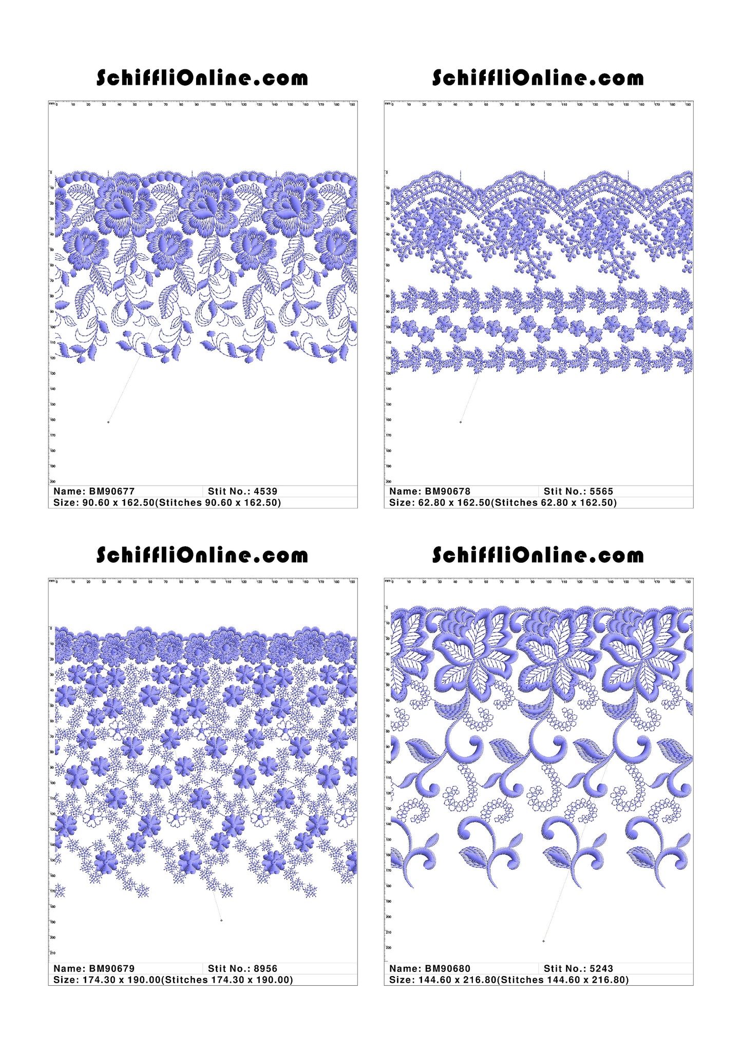 VOL 1 - BORDER MESH 8X4 - 500 DESIGNS