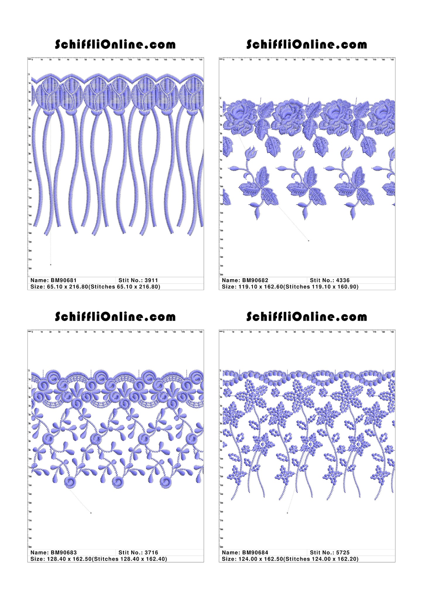 VOL 1 - BORDER MESH 8X4 - 500 DESIGNS