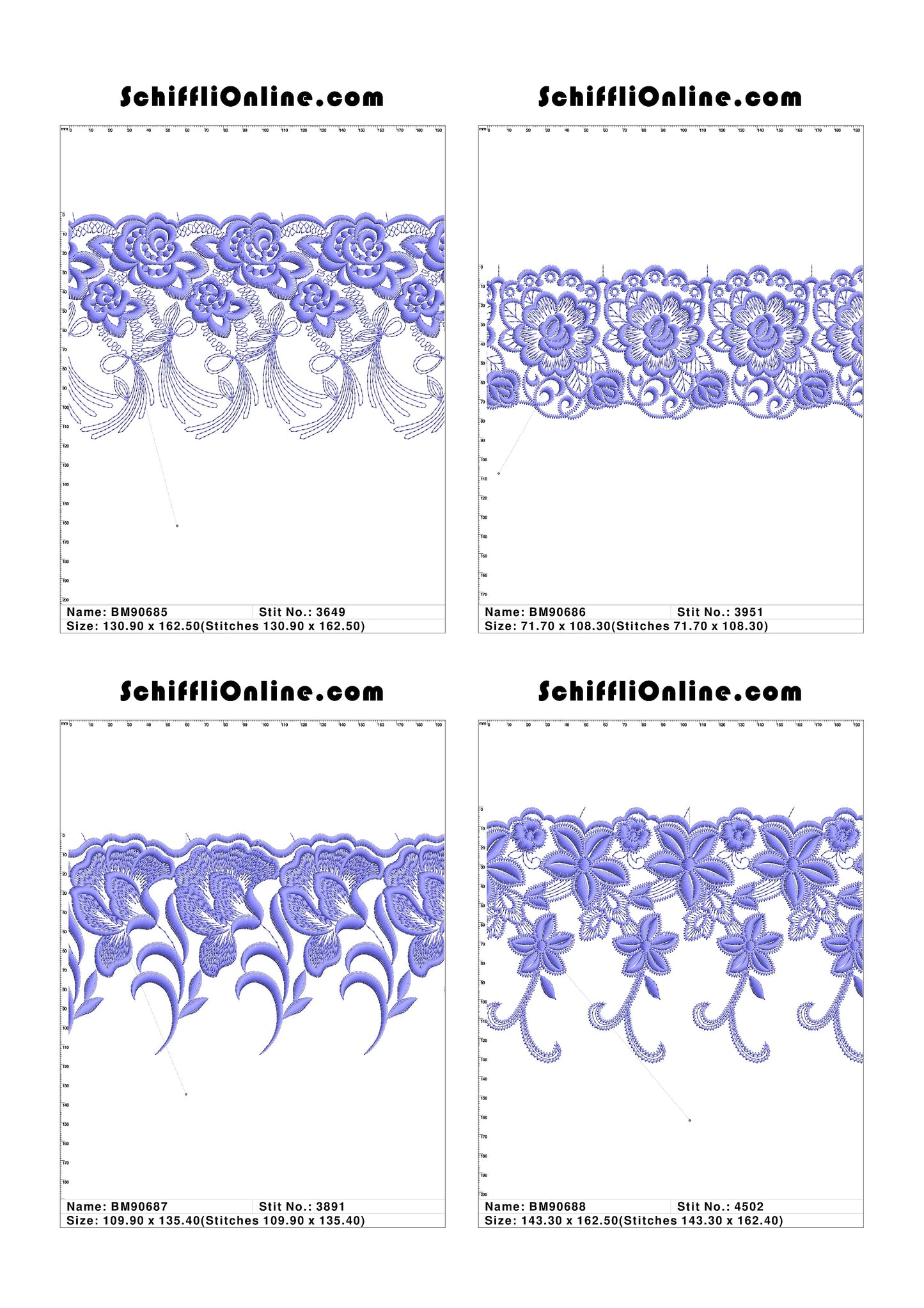 VOL 1 - BORDER MESH 8X4 - 500 DESIGNS