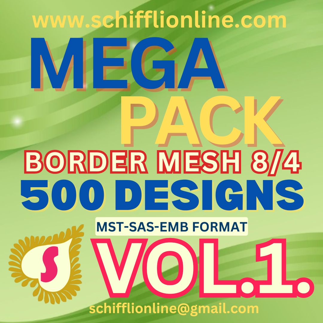 VOL 1 - BORDER MESH 8X4 - 500 DESIGNS