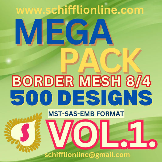 VOL 1 - BORDER MESH 8X4 - 500 DESIGNS