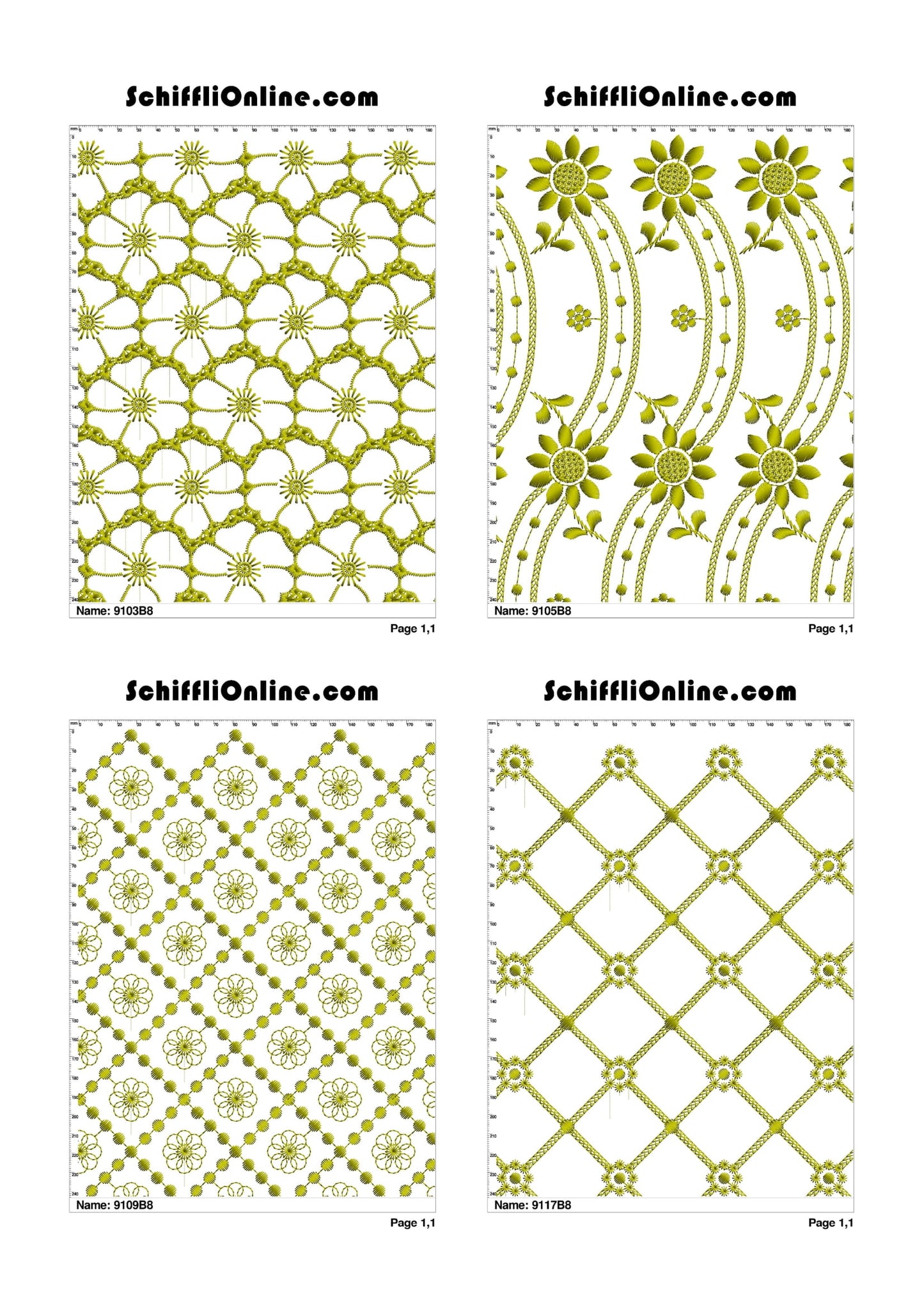 ALLOVER BORER 8X4 VOL 1 - 500 DESIGNS